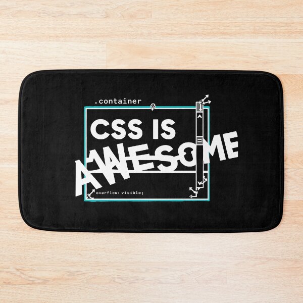 Item preview, CSS Is Awesome Funny Web Developer Dark White Text designed and sold by Cat-butt-shirts.