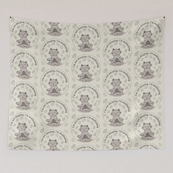 Item preview, I’m not sleeping, I’m meditating designed and sold by Mimi Huang.