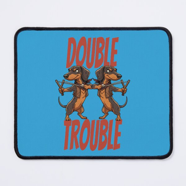 Item preview, Double Trouble – Funny Dachshund Twins designed and sold by CARPIO Creations.