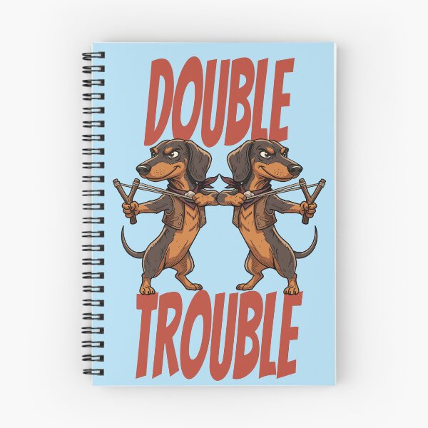 Item preview, Double Trouble – Funny Dachshund Twins designed and sold by CARPIO Creations.
