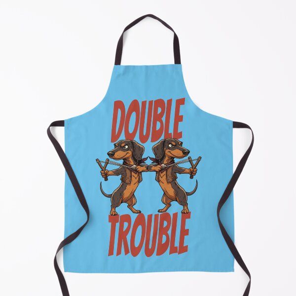 Item preview, Double Trouble – Funny Dachshund Twins designed and sold by CARPIO Creations.