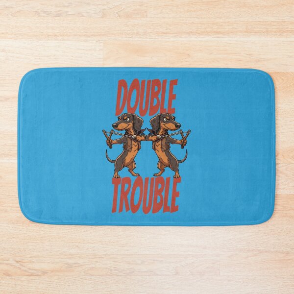 Item preview, Double Trouble – Funny Dachshund Twins designed and sold by CARPIO Creations.