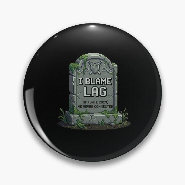 Item preview, I Blame Lag - Retro Gamer Tombstone Pixel Art designed and sold by artistastshirt.