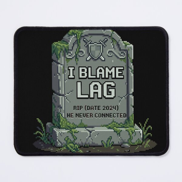 Item preview, I Blame Lag - Retro Gamer Tombstone Pixel Art designed and sold by artistastshirt.