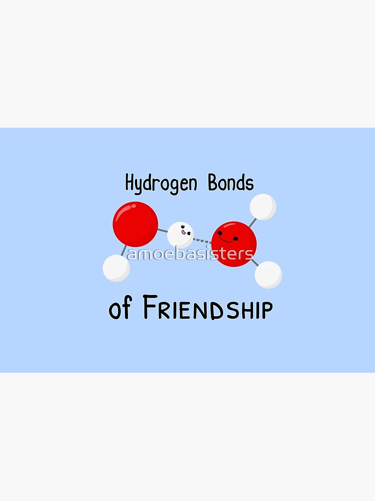 Thumbnail 4 of 4, Zipper Pouch, Hydrogen Bonds of Friendship designed and sold by amoebasisters.