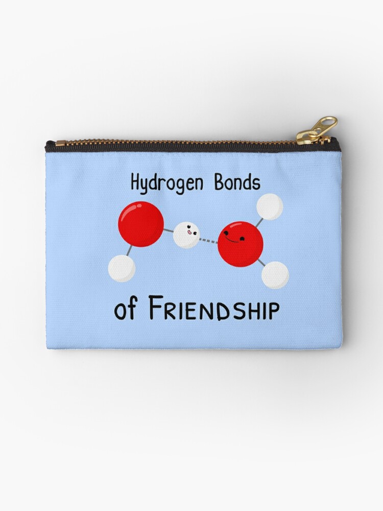 Thumbnail 1 of 4, Zipper Pouch, Hydrogen Bonds of Friendship designed and sold by amoebasisters.