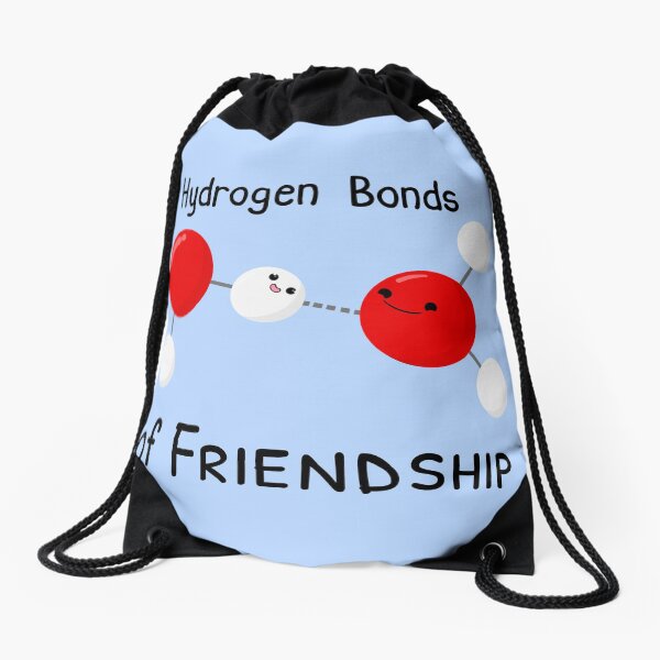 Hydrogen Bonds of Friendship Drawstring Bag