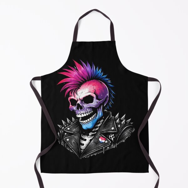 Item preview, Bi Pride Punk Skull Bisexual Flag designed and sold by Cat-butt-shirts.