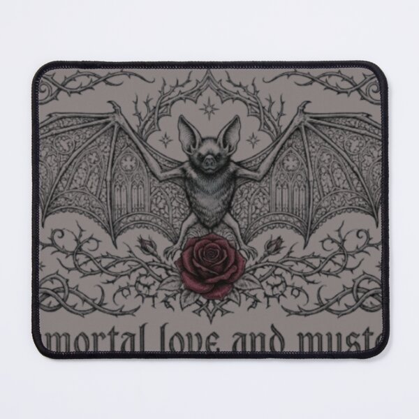 Item preview, Immortal Love and Mystery Gothic Bat Red Rose designed and sold by LIVE_FREE.