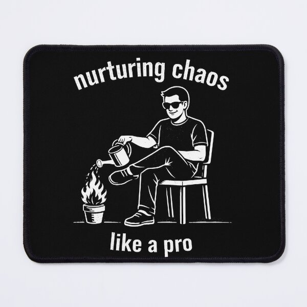 Item preview, Nurturing Chaos Like a Pro Dark Humor designed and sold by apex.vibe.