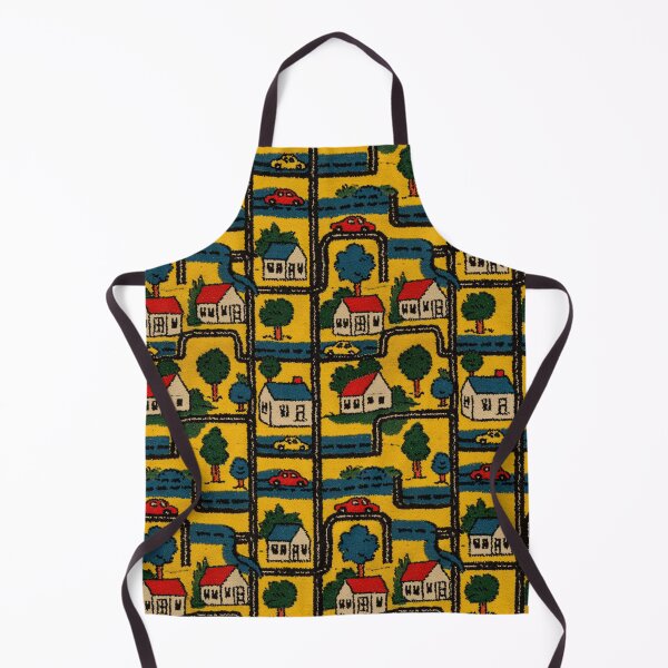 Item preview, Bright Yellow Winding Roads Town Pattern designed and sold by Piotrek0001.