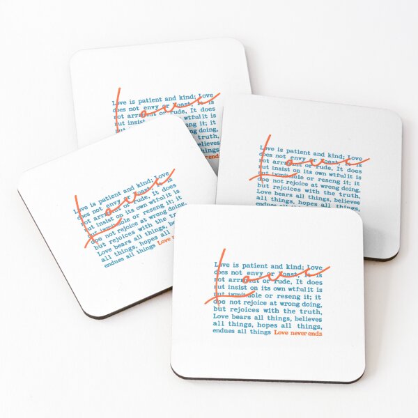 Item preview, Love Never Ends Bible Verse designed and sold by Colorful-Garden.