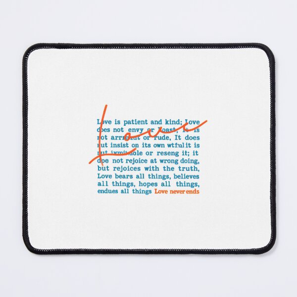 Item preview, Love Never Ends Bible Verse designed and sold by Colorful-Garden.
