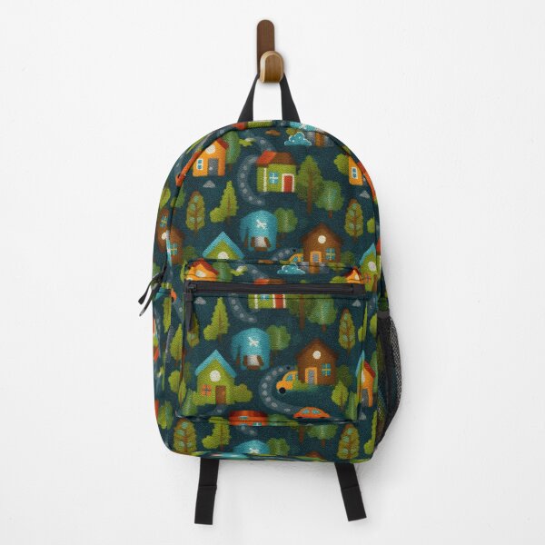 Item preview, Dark Blue Starry Night Town Pattern designed and sold by Piotrek0001.