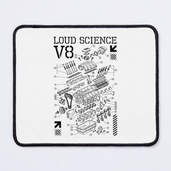 Item preview, Car Engine Block V8 Loud Science Automobile Diagram Cars designed and sold by GrandeDuc.