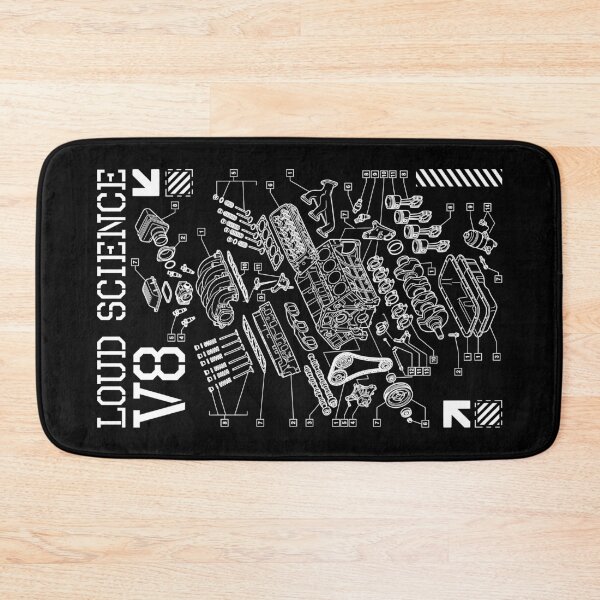 Item preview, Car Engine Block V8 Loud Science Automobile Diagram Cars designed and sold by GrandeDuc.