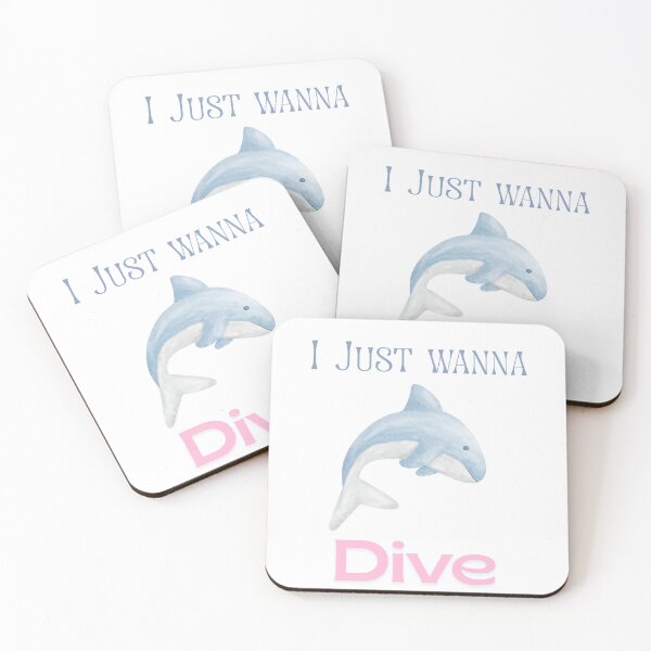 Item preview, I Just Wanna Dive” Cute Dolphin Design designed and sold by Sberry8888.