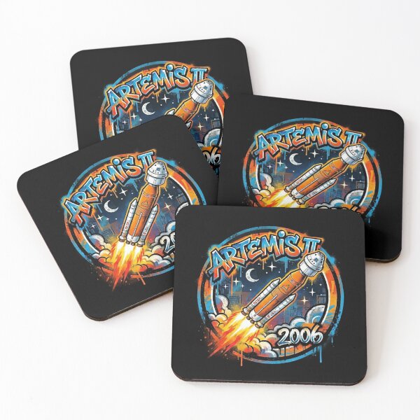 Item preview, Artemis II Mission 2026 Moon Launch Graffiti Badge designed and sold by KiwiRider.