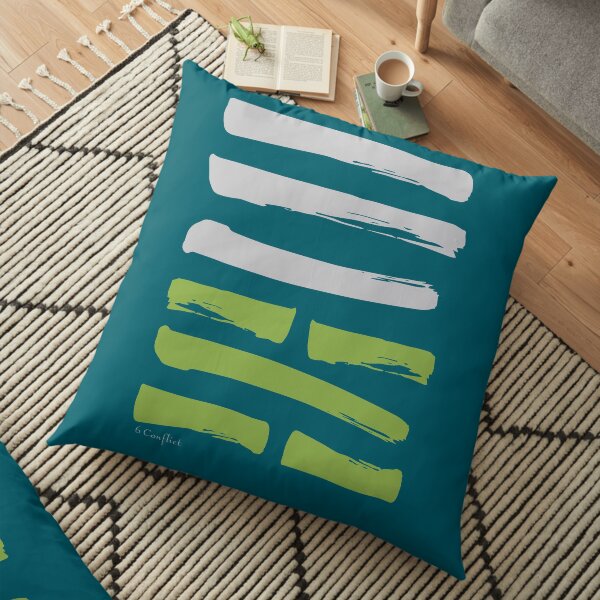 06 Conflict I Ching Hexagram Floor Pillow