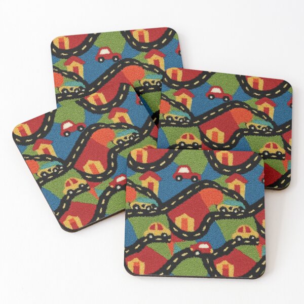 Item preview, Colorful Blocks Night Town Map Pattern designed and sold by Piotrek0001.