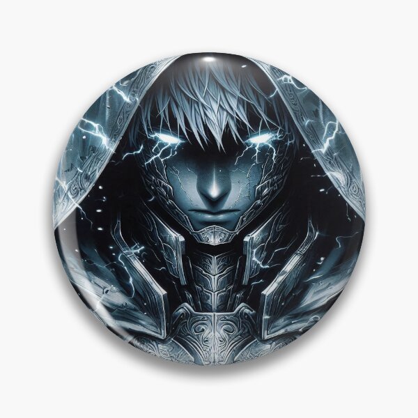 Item preview, Arcane Stormlord: Ornate Hooded Anime Knight Unleashing the Primal Power of Blue Lightning and Electrifying Fury designed and sold by MouradStudio.