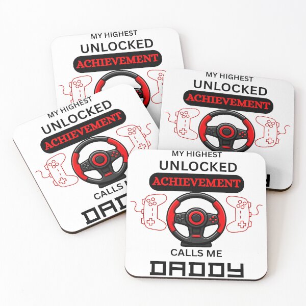 Item preview, My Highest Achievement Unlocked Daddy Gamer Mode designed and sold by Pixeloft.