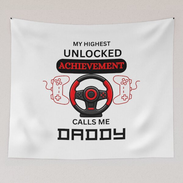 Item preview, My Highest Achievement Unlocked Daddy Gamer Mode designed and sold by Pixeloft.