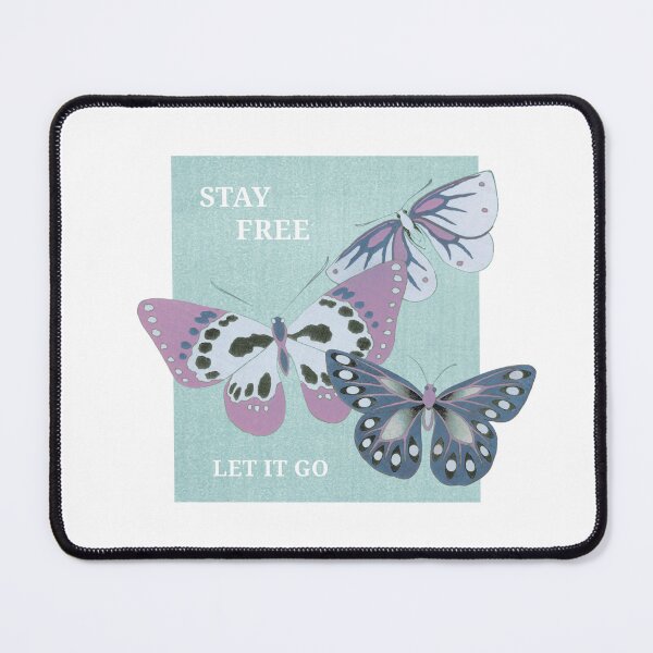 Item preview, stay free, let it go // retro aesthetic butterfly design designed and sold by zlivy.