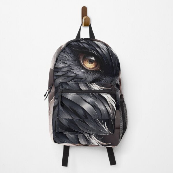 Item preview, The Raven's Echo: Ethereal Split-Face Anime Portrait of a Mystic Bishonen and his Celestial Crow Spirit Familiar Bound by Destiny designed and sold by MouradStudio.