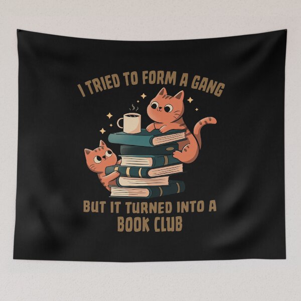 Item preview, Book Club Cat Gang by Tobe Fonseca designed and sold by Tobe Fonseca®.