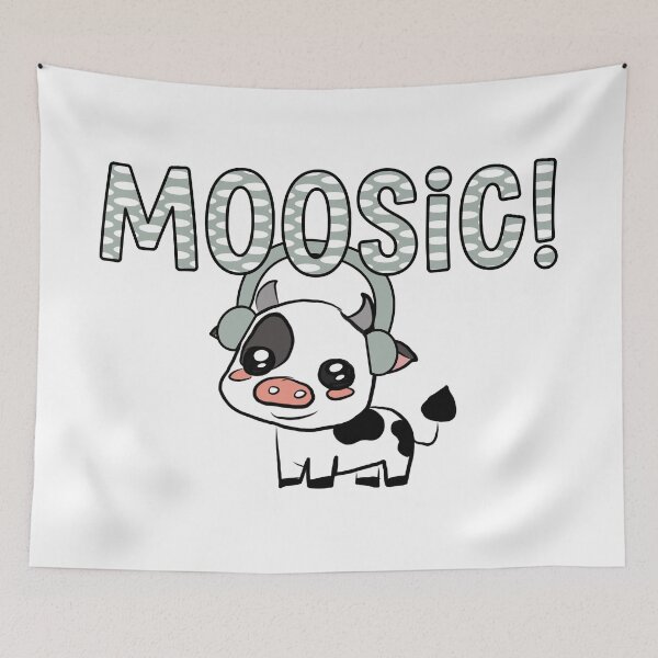 Item preview, Cute Cow Music Pun – MOOsic! Funny Animal Design designed and sold by ForcePrint.