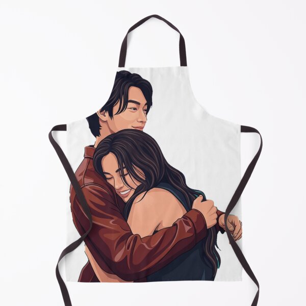 Item preview, XO Kitty – Kitty & Min Ho Hug Illustration | K-Drama Romance Aesthetic Art designed and sold by Fandom Universe.