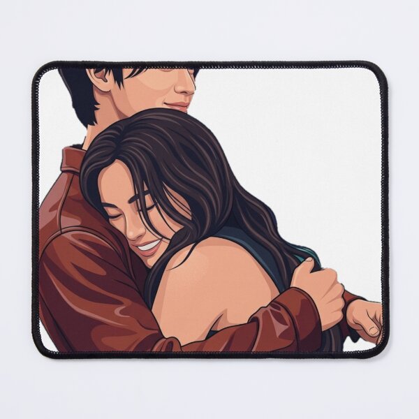 Item preview, XO Kitty – Kitty & Min Ho Hug Illustration | K-Drama Romance Aesthetic Art designed and sold by Fandom Universe.