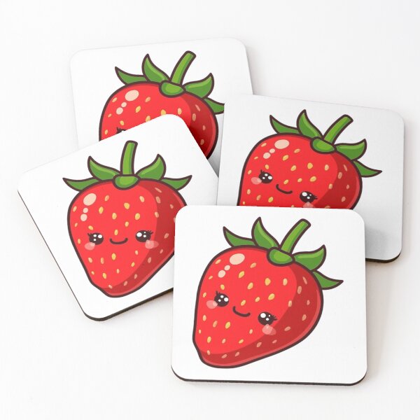 Item preview, Cute Strawberry Sticker Red Aesthetic Kawaii Vinyl designed and sold by nishaaa2111.