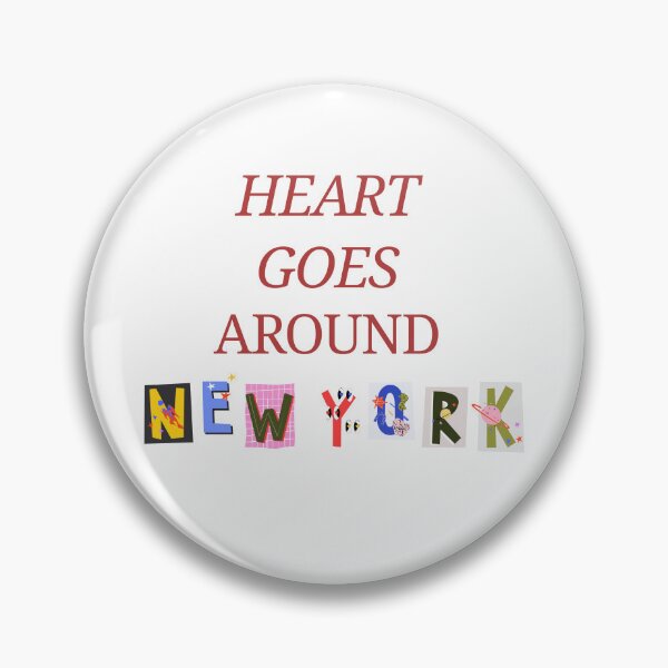 Item preview, Heart Goes Around New York Typography Design designed and sold by Sberry8888.