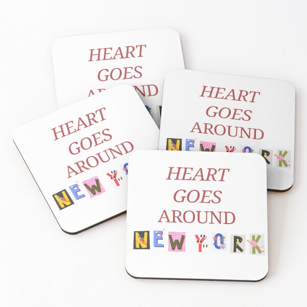 Item preview, Heart Goes Around New York Typography Design designed and sold by Sberry8888.