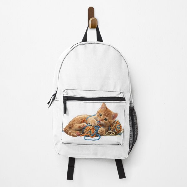 Item preview, Playful Ginger Cat With Colorful Balls Of Wool designed and sold by irfanshikh.