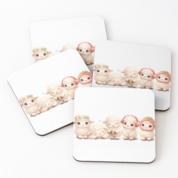 Item preview, Fluffy Lamb Squad Cute Kawaii Sheep Soft Cozy Animal Design designed and sold by Best-Kept.