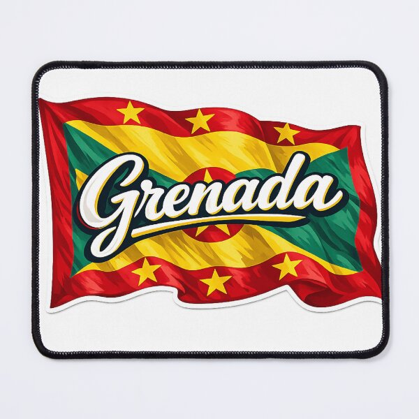 Item preview, Grenada Flag Waving Design – Caribbean National Pride Graphic, Grenadian Heritage Artwork, Travel & Culture Gift designed and sold by GarnerSupplyCo.