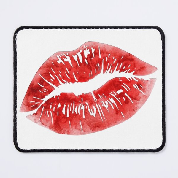 Item preview, Red Lipstick Kiss Sticker Aesthetic Glossy Lip Print designed and sold by nishaaa2111.
