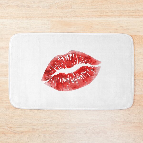 Item preview, Red Lipstick Kiss Sticker Aesthetic Glossy Lip Print designed and sold by nishaaa2111.