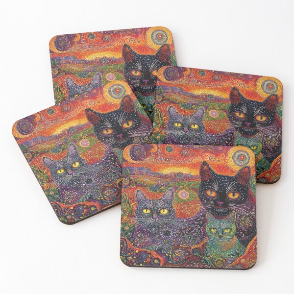 Item preview, Aboriginal Inspired Dot Art - Australian Cats designed and sold by GrinGalore.