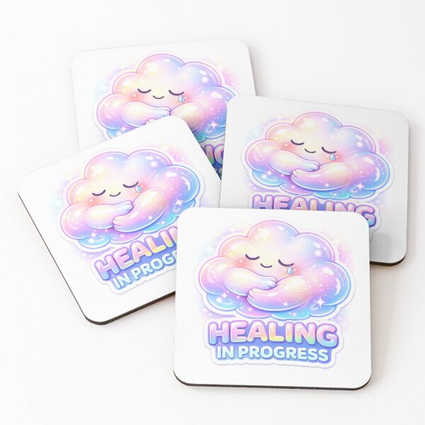 Item preview, Healing in Progress Cute Cloud Sticker | Self Love Mental Health Aesthetic Kawaii Pastel Designs  designed and sold by ZenGrowth4.