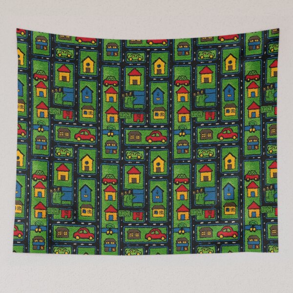 Item preview, Complex Suburb Grid Map Pattern designed and sold by Piotrek0001.