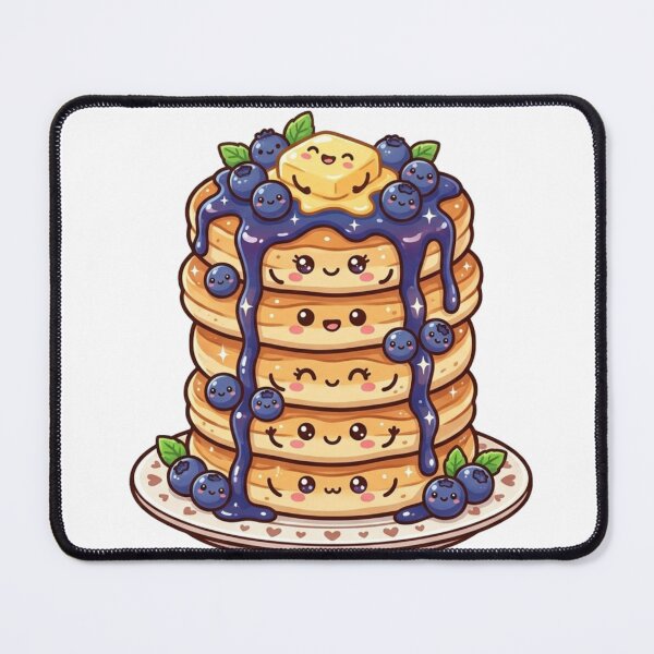 Item preview, Blueberry Pancake Breakfast Stack Kawaii designed and sold by redsharkuk.