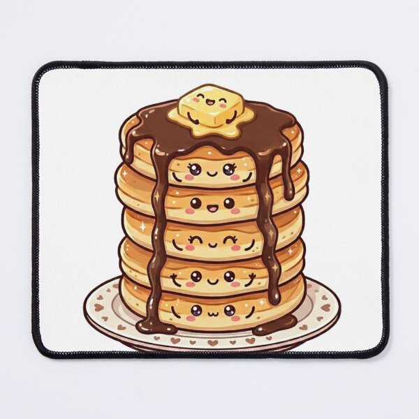 Item preview, Chocolate Pancake Breakfast Stack Kawaii designed and sold by redsharkuk.