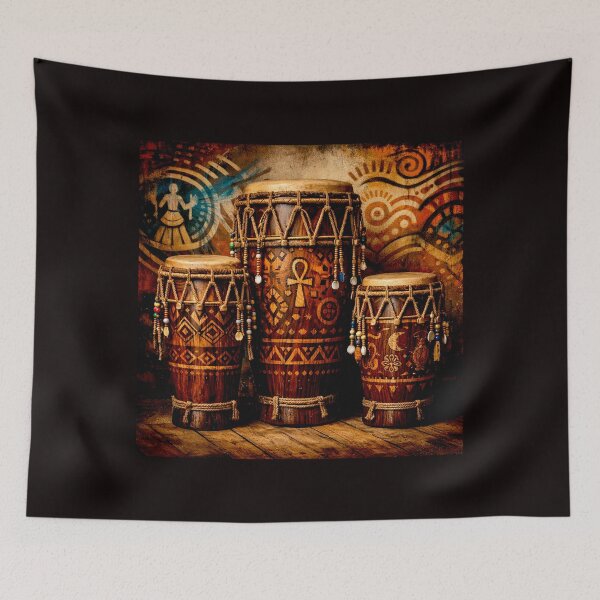 Item preview, Sacred Rhythm Meets Art: Afro-Brazilian Atabaque Drums #8 designed and sold by Helios Be. Lavsh.