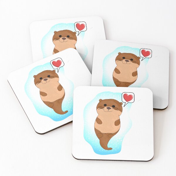 Item preview, Kawaii Otter – Sweet Heart Design designed and sold by ForcePrint.