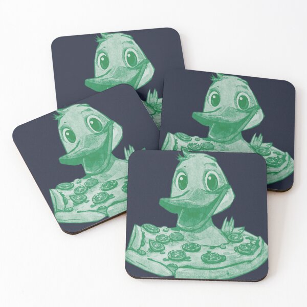 Item preview, Funny Duck Eating Pizza designed and sold by kinpirks.