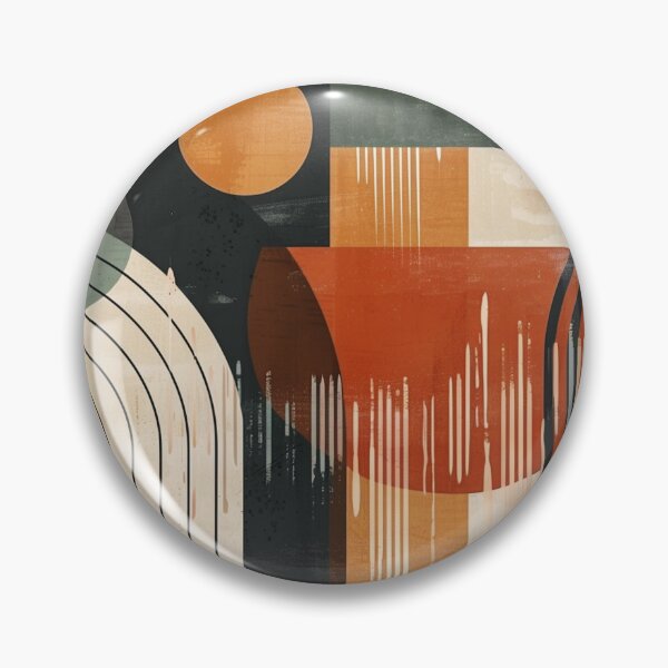 Item preview, Mid-Century Modern Abstract - Vintage Earth Tone Arches - Retro Modernist Art designed and sold by GrinGalore.